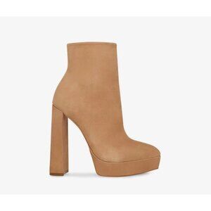 Steve Madden Dalina Boots Beige Tan Women's Size 9.5 Heeled Platform Minimalist